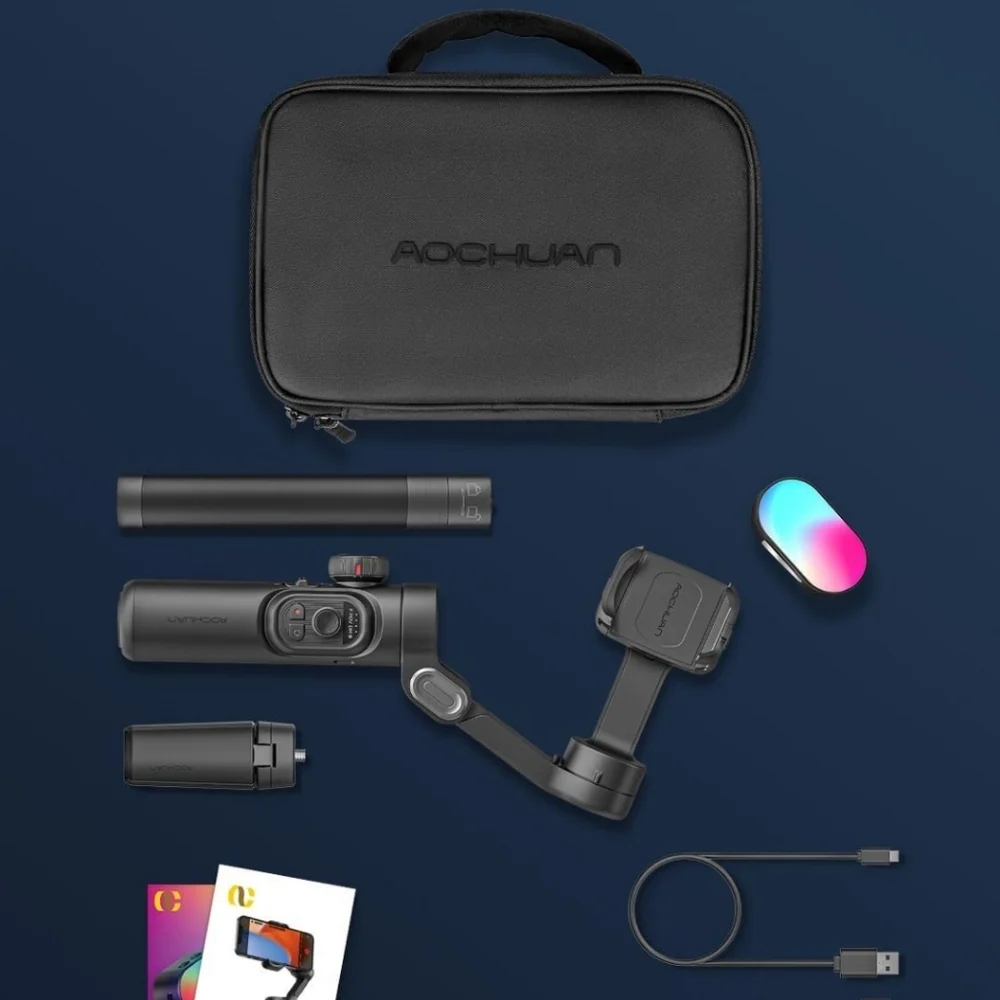 Smartphone Gimbal Stabilizer for iPhone 15 Pro Max Android Phone with Extension